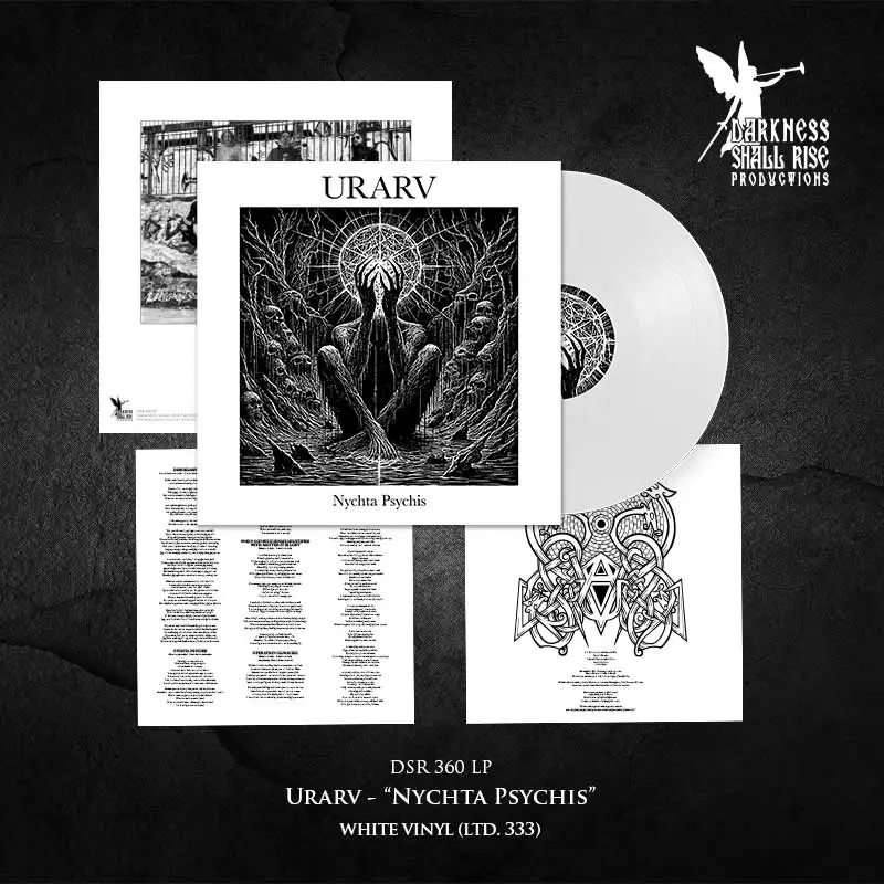 URARV · Nychta Psychis | WHITE LP (Black Metal Vinyl) · Picture 2