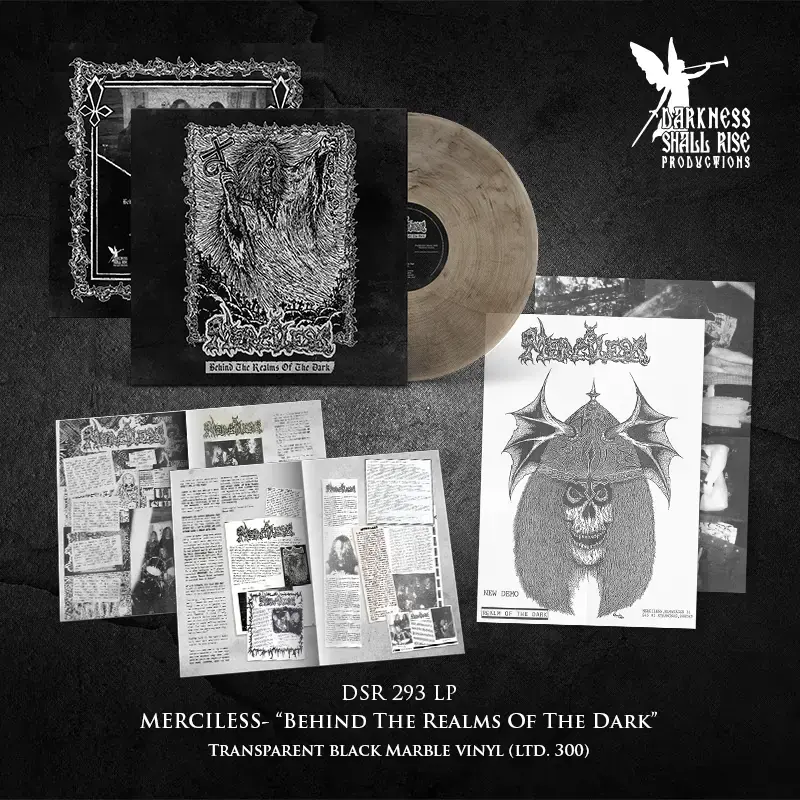 MERCILESS · Behind The Realms Of The Dark | CLEAR/BLACK LP (Death Metal Vinyl) · Picture 2