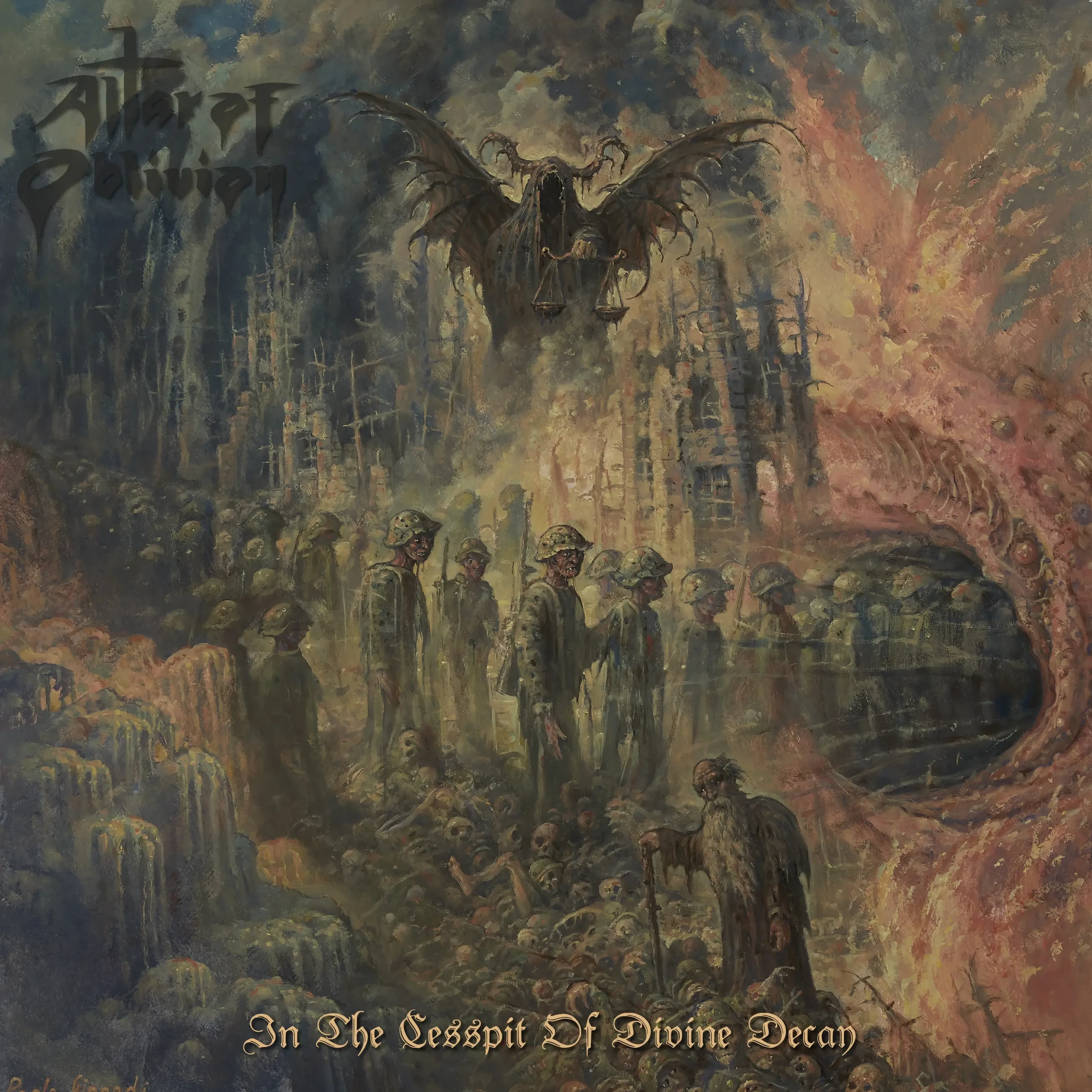 ALTAR OF OBLIVION · In The Cesspit Of Divine Decay | BLACK LP (Doom Metal Vinyl) · Picture 1
