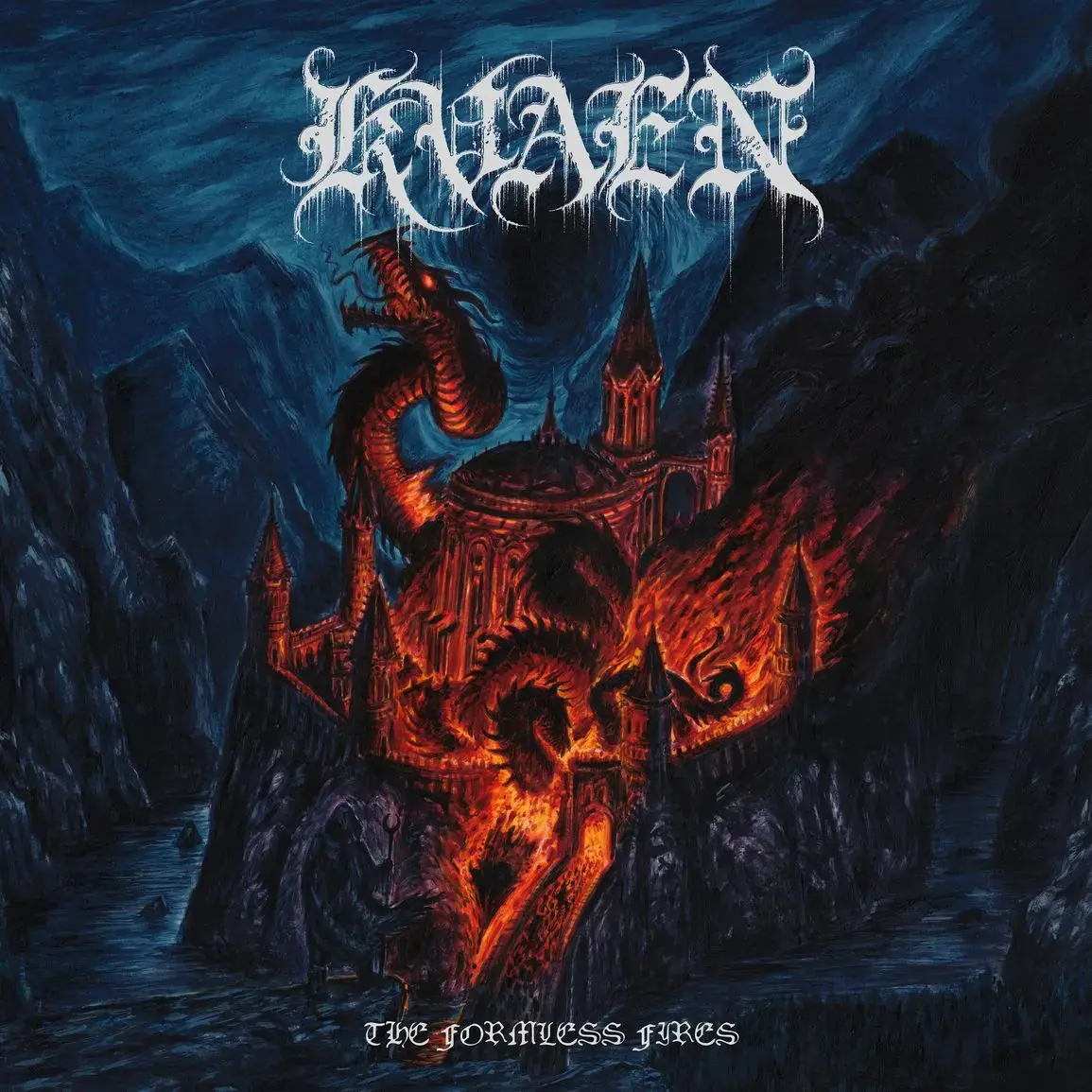 KVAEN · The Formless Fires | DARK VIOLET MARBLED LP (Black Metal Vinyl) · Picture 1