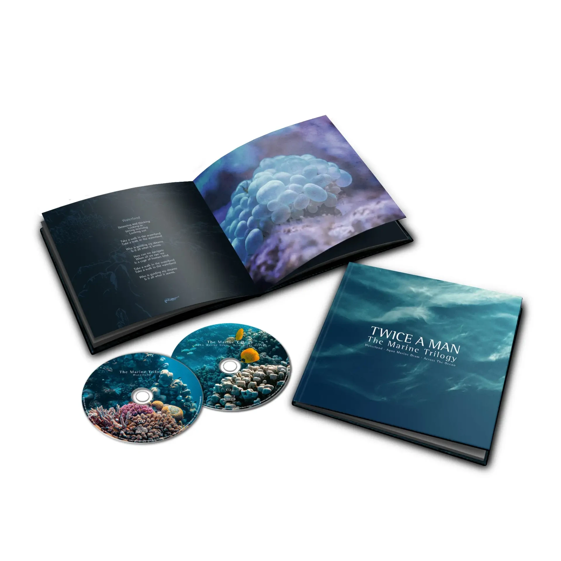 TWICE A MAN · The Marine Trilogy (Waterland / Aqua Marine Drum / Across The Ocean) | 2CD ARTBOOK (Electronic CDs)