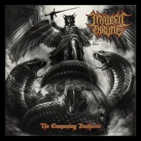 MALEFIC THRONE · The Conquering Darkness | GOLD MARBLED LP (Black Metal/Death Metal Vinyl) · Picture 1