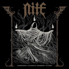 NITE · Darkness Silence Mirror Flame | WHITE/BLACK MARBLED LP (Heavy Metal/Black Metal Vinyl) · Picture 1