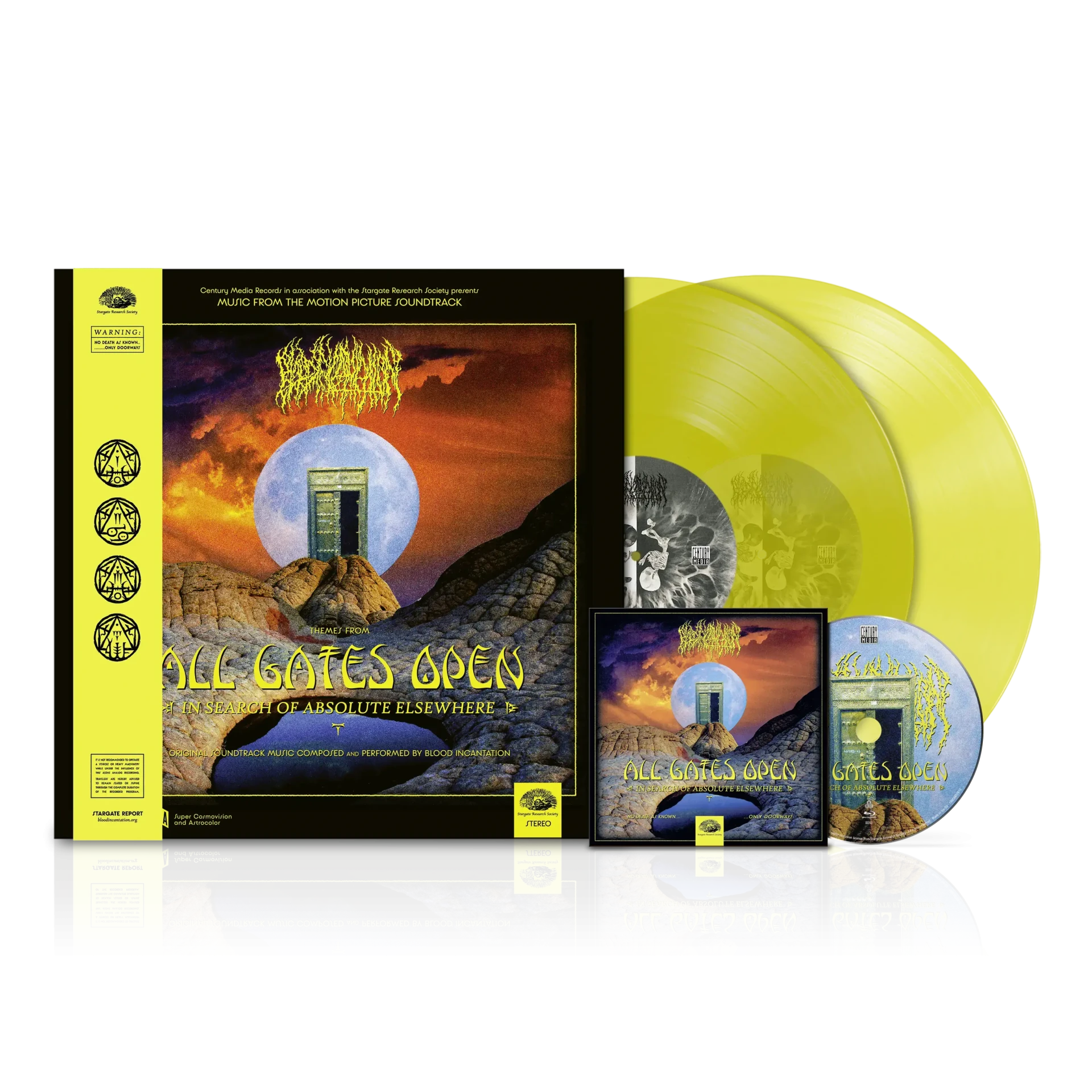 BLOOD INCANTATION · All Gates Open (Original Motion Picture Soundtrack) | TRANSPARENT YELLOW 2LP+BLURAY (Progressive Metal/Death Metal Vinyl)