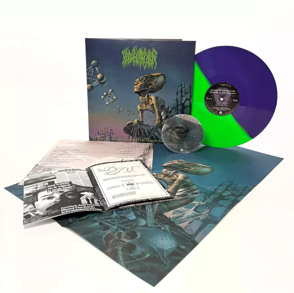 BLOOD INCANTATION · Hidden History of the Human Race | NEON GREEN/LILAC SPLIT LP+CD (Death Metal Vinyl)