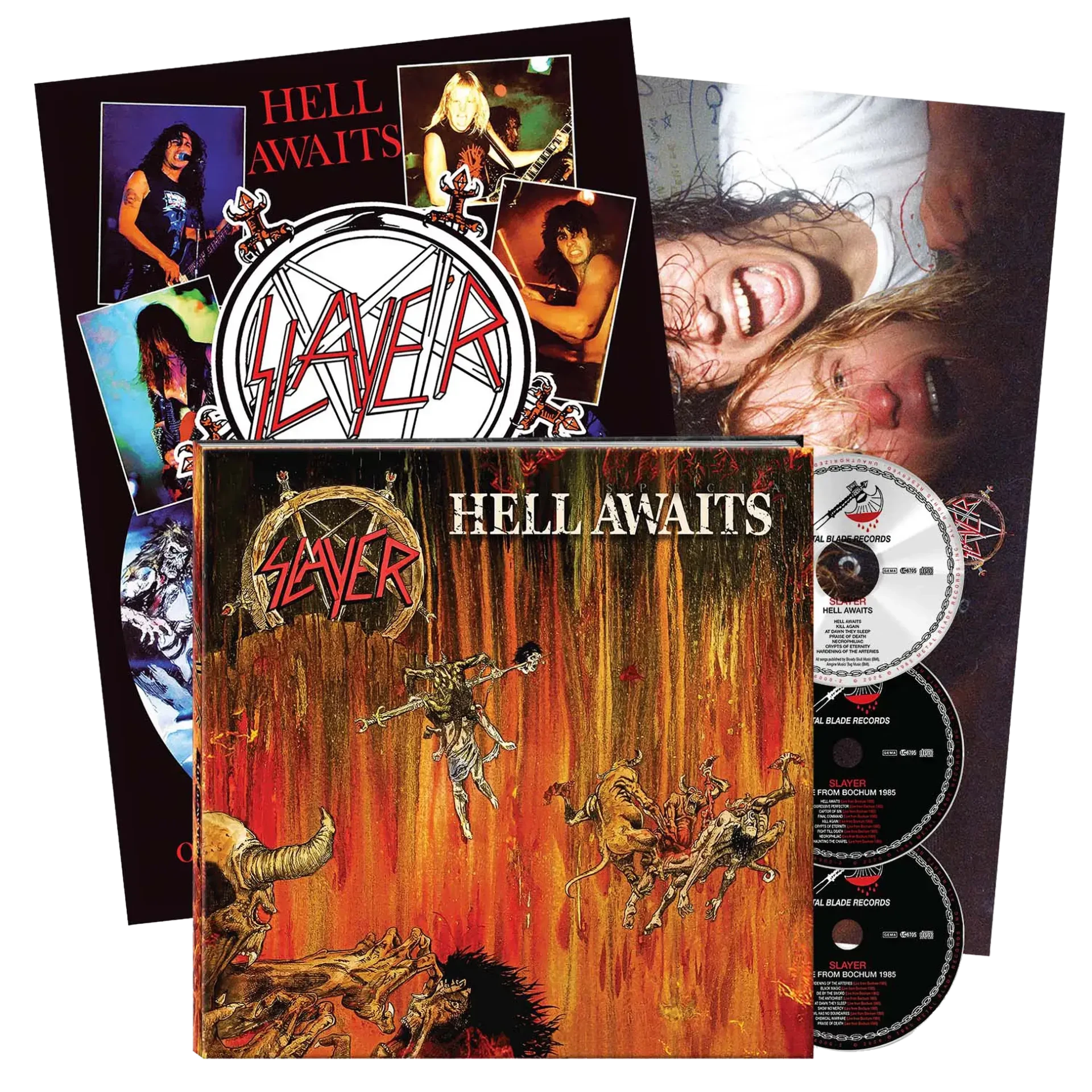 SLAYER - Hell Awaits - 40th Anniversary · 3CD EARBOOK (Thrash Metal CDs)