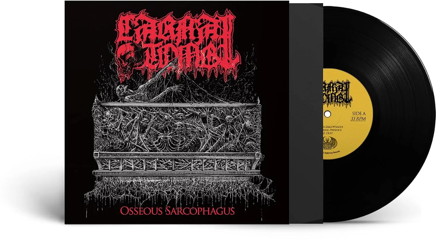 CARNAL TOMB · Osseous Sarcophagus | BLACK 10" LP (Death Metal Vinyl) · Picture 2
