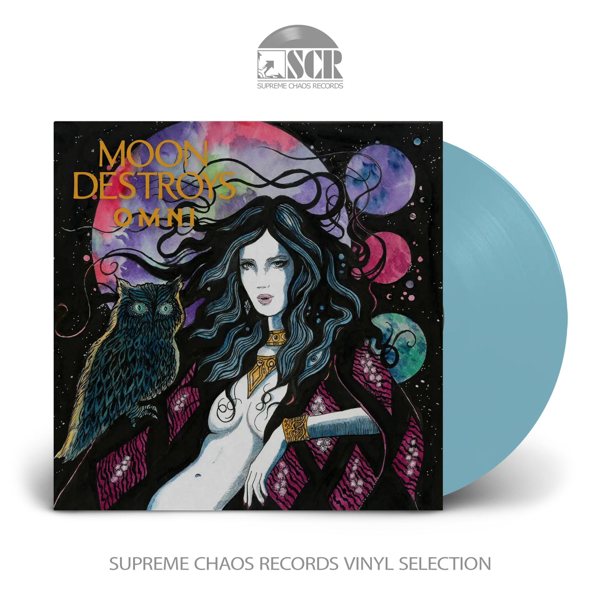 MOON DESTROYS · OMNI | ICE BLUE LP (Doom Metal/Psychedelic Rock Vinyl)