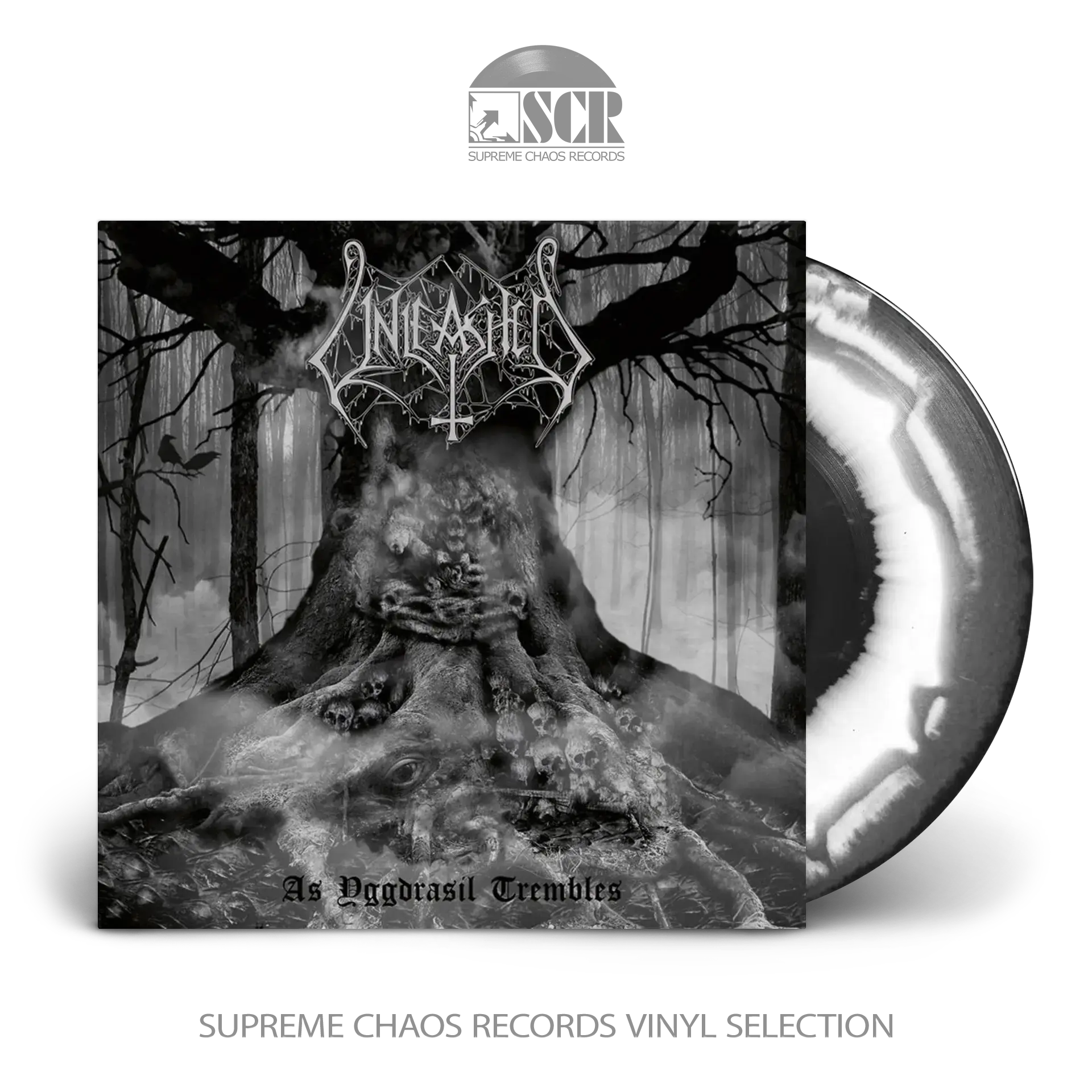 UNLEASHED · As Yggdrasil Trembles | WHITE BLACK MERGE LP (Death Metal Vinyl)