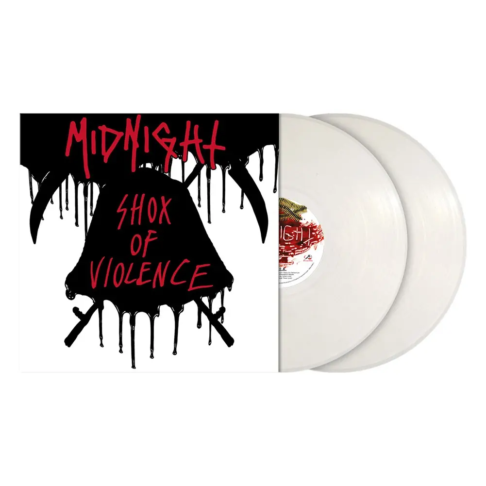MIDNIGHT · Shox Of Violence (Re-Issue) | WHITE 2LP (Black Metal/Thrash Metal Vinyl)