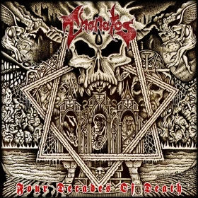 THANATOS · Four Decades Of Death | CLEAR/RED SMOKE LP (Death Metal Vinyl) · Picture 1