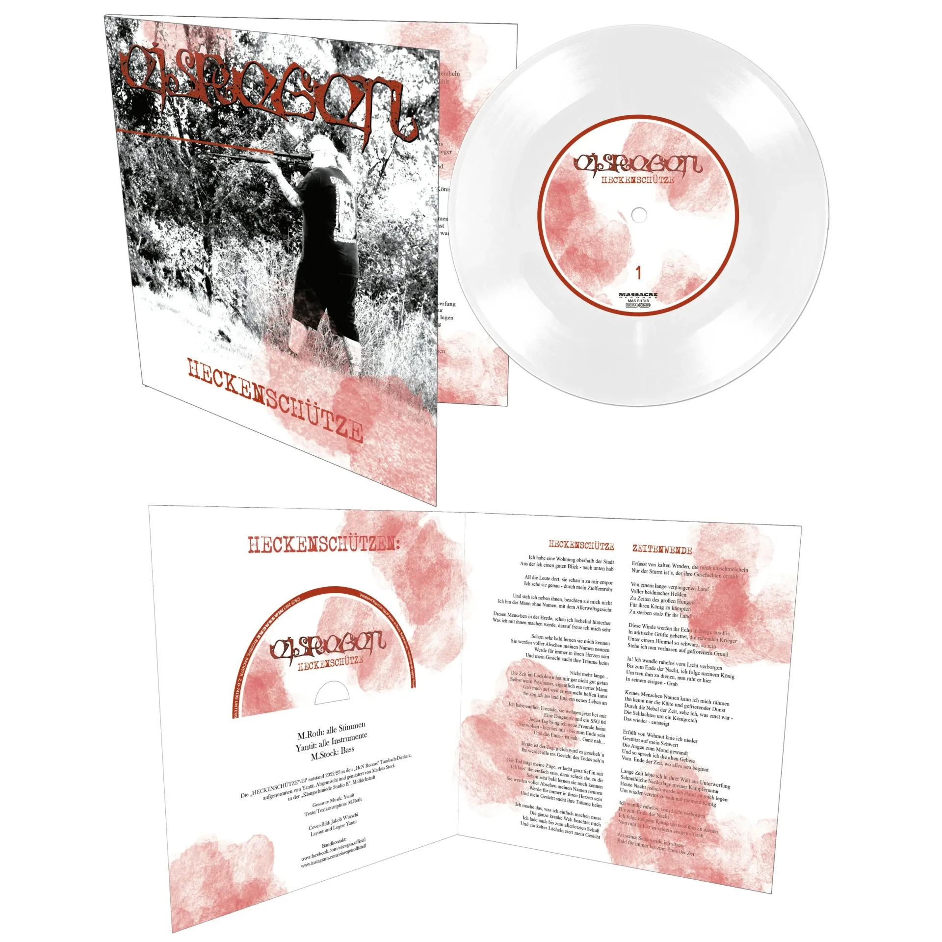 EISREGEN - Heckenschütze · WHITE 7" + CD (Extreme Metal Vinyl)