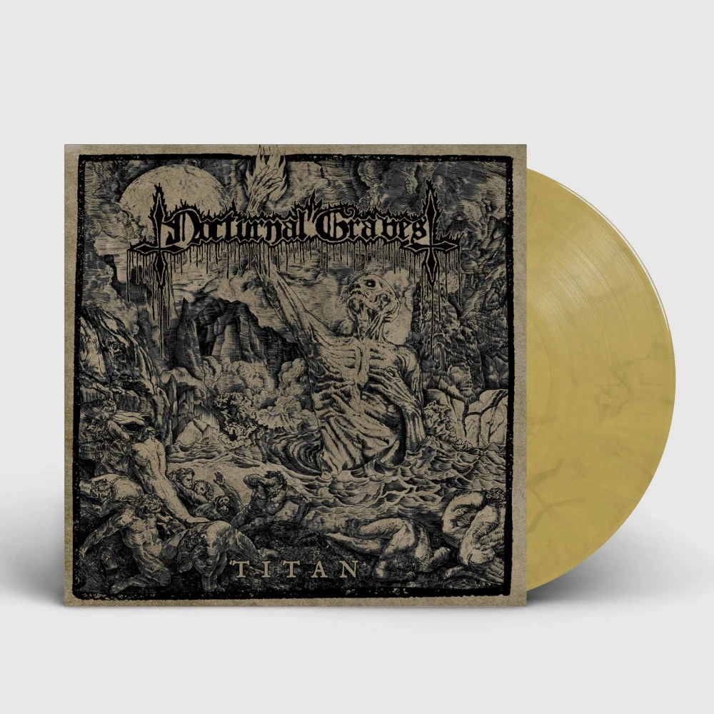 NOCTURNAL GRAVES · Titan | GOLD/BLACK LP (Black Metal/Thrash Metal Vinyl)