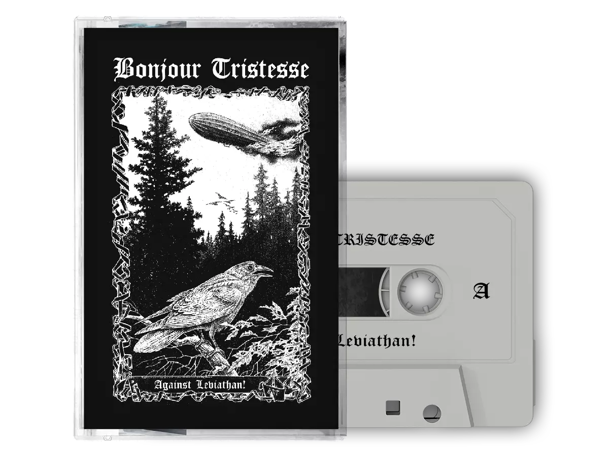 BONJOUR TRISTESSE · The World Without Us / Against Leviathan | WOODEN WHITE TAPE BOX SET (Black Metal Tapes) · Picture 3