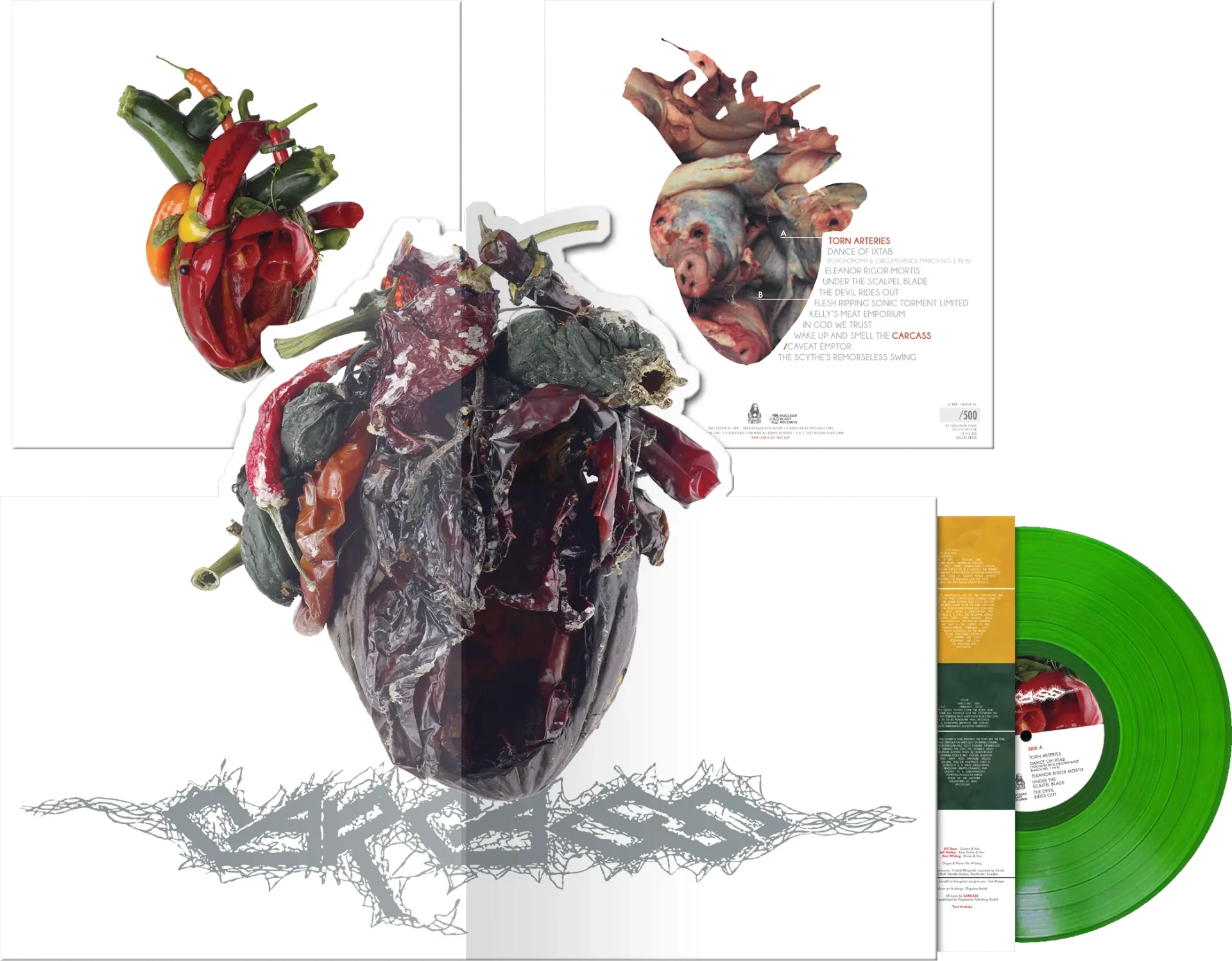 CARCASS - Torn Arteries (Deluxe Pop-Up) · GREEN LP (Death Metal Vinyl)