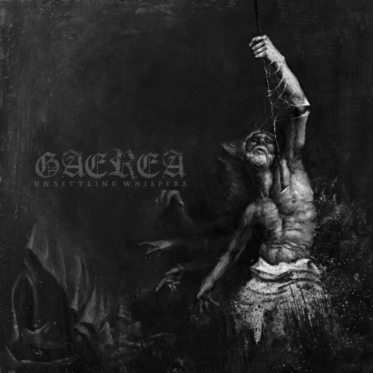 GAEREA · Unsettling Whispers | CLEAR/WHITE LP (Black Metal Vinyl) · Picture 1