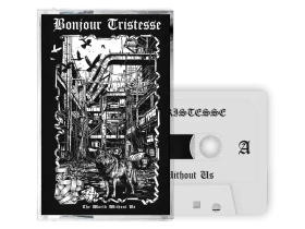 BONJOUR TRISTESSE · The World Without Us / Against Leviathan | WOODEN WHITE TAPE BOX SET (Black Metal Tapes) · Picture 1