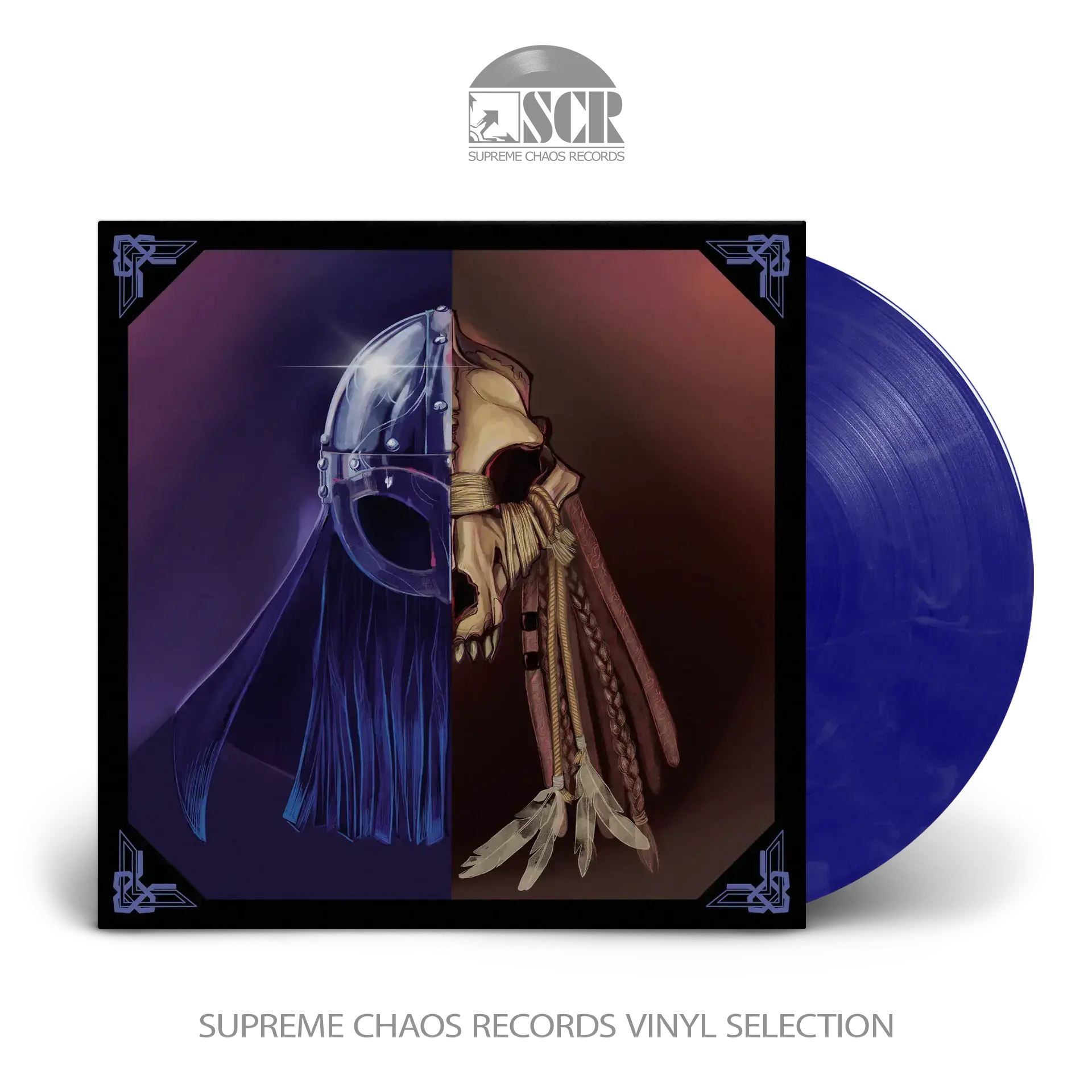 EIHWAR · Hugrheim | BLUE/WHITE/BLACK LP (Folk Metal/Pagan Metal Vinyl)