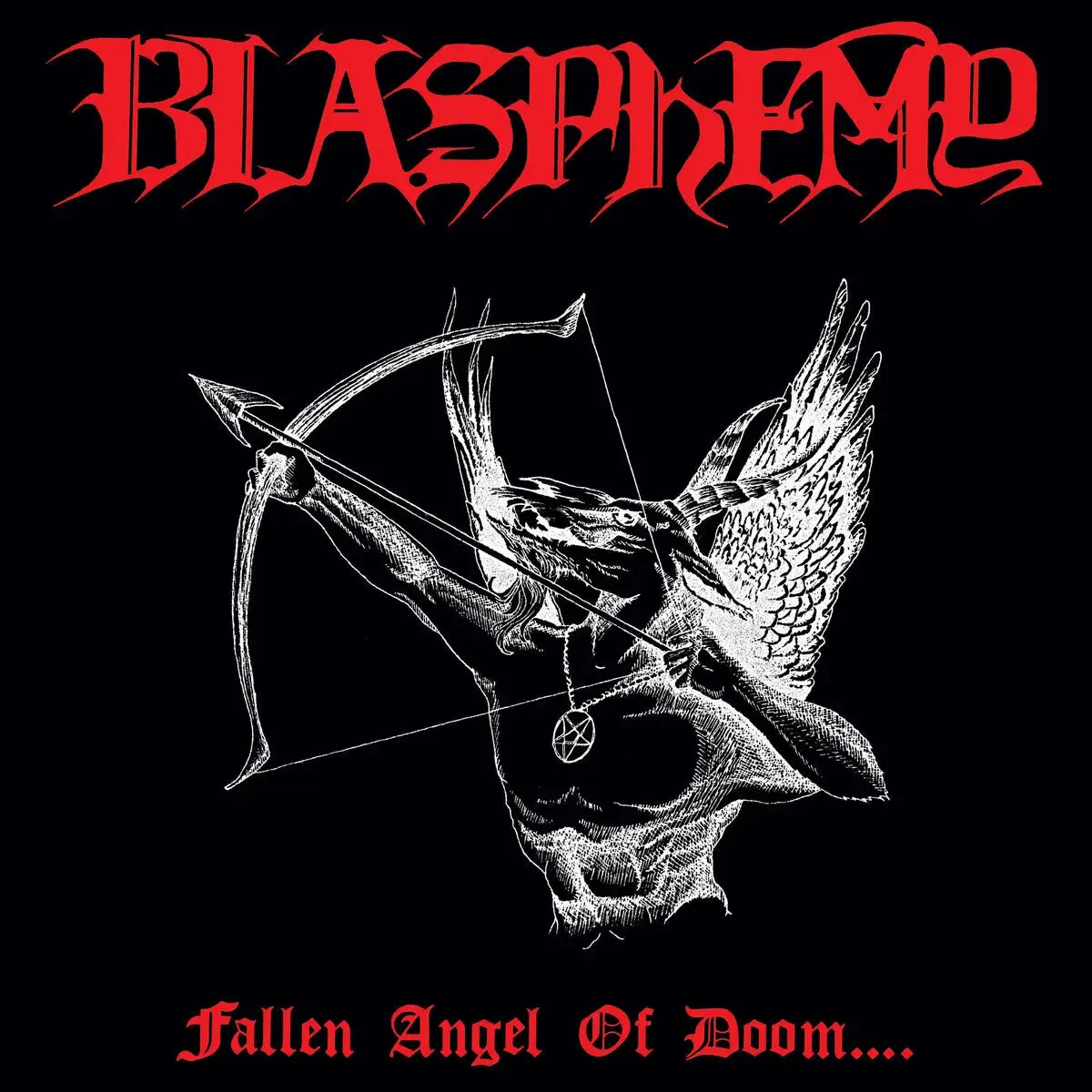 BLASPHEMY · Fallen Angel of Doom | RUBY RED LP (Black Metal Vinyl) · Picture 1
