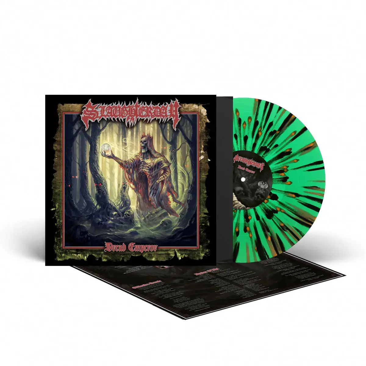 SLAUGHTERDAY · Dread Emperor | GREEN/ORANGE/BLACK SPLATTER LP (Death Metal Vinyl) · Picture 2