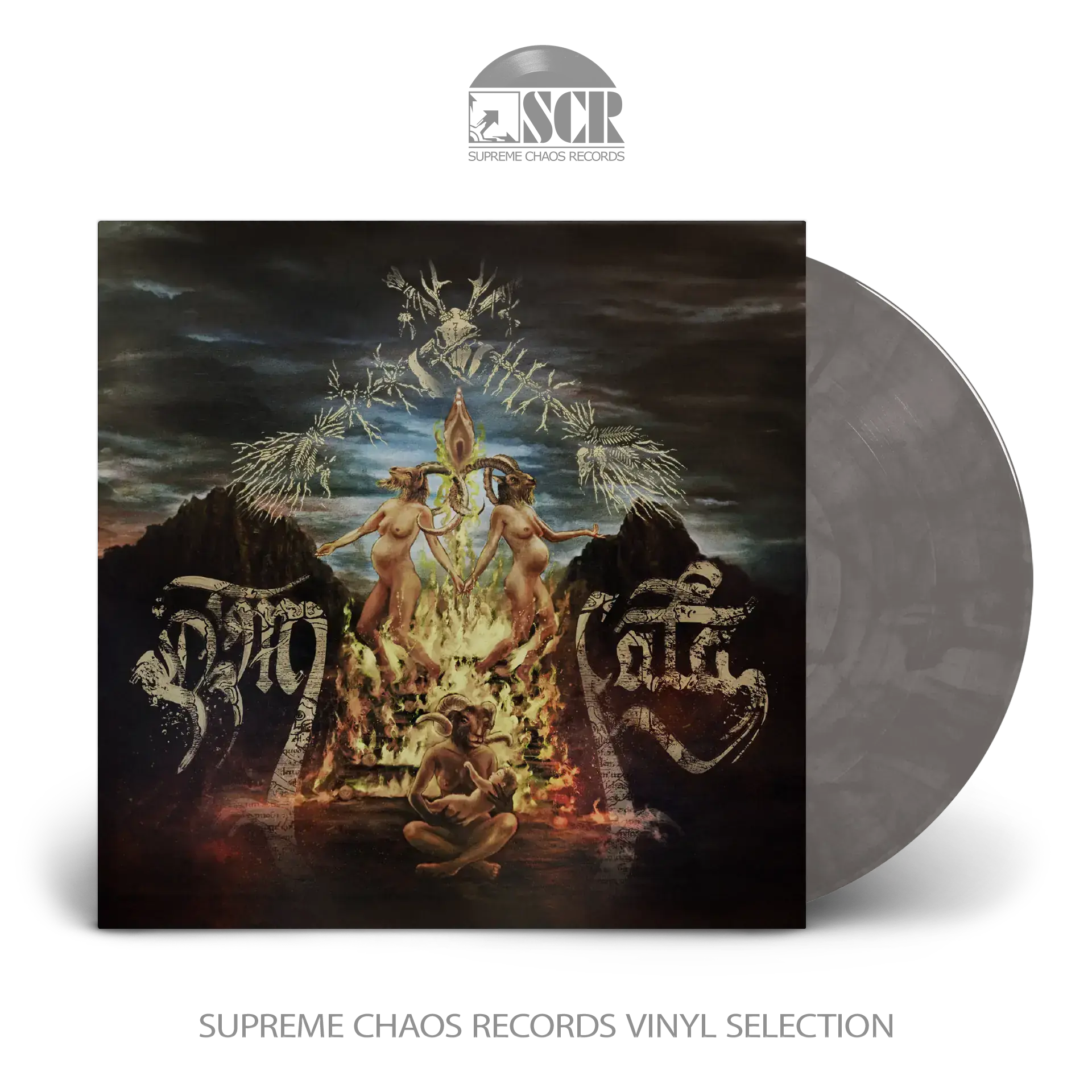 PERCHTA · D'muata | CRYSTAL CLEAR/BLACK MARBLED LP (Folk/Black Metal Vinyl)