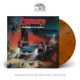 DARKNESS · Defenders of Justice | ORANGE/BLACK MARBLED LP (Heavy Metal/Speed Metal Vinyl)