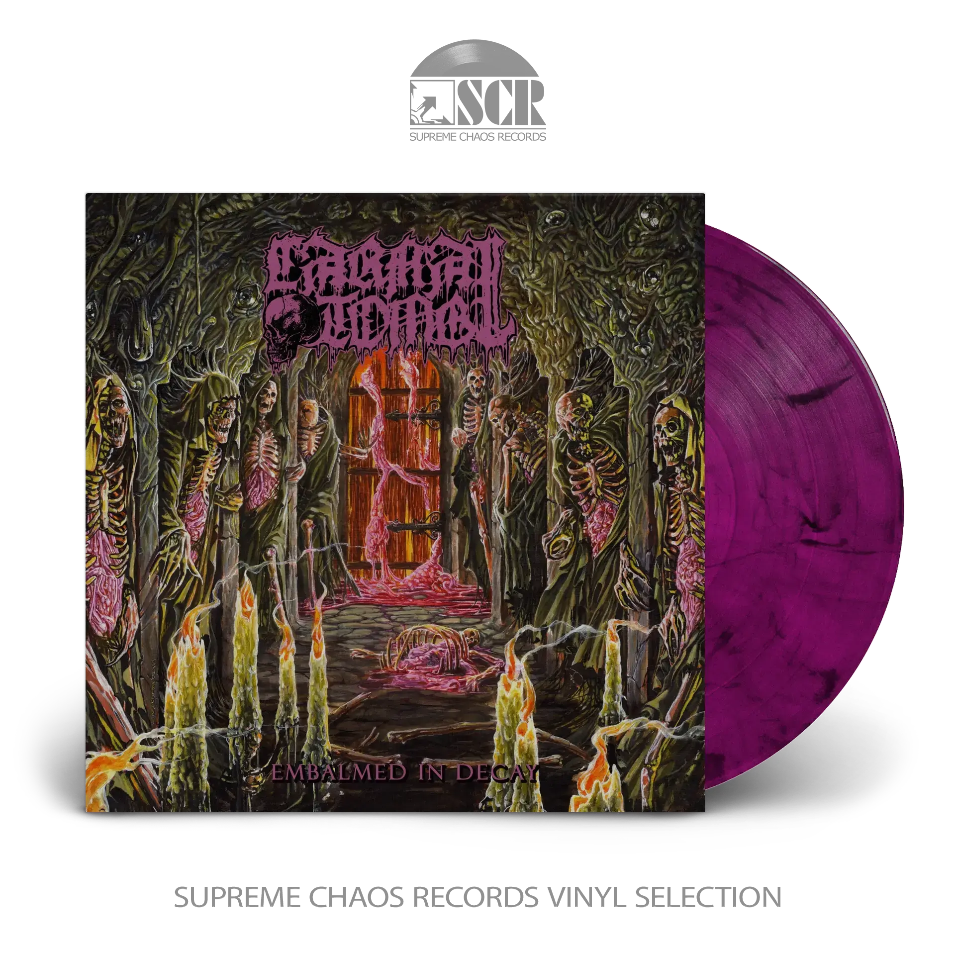 CARNAL TOMB · Embalmed In Decay | MAGENTA/BLACK MARBLED LP (Death Metal Vinyl)