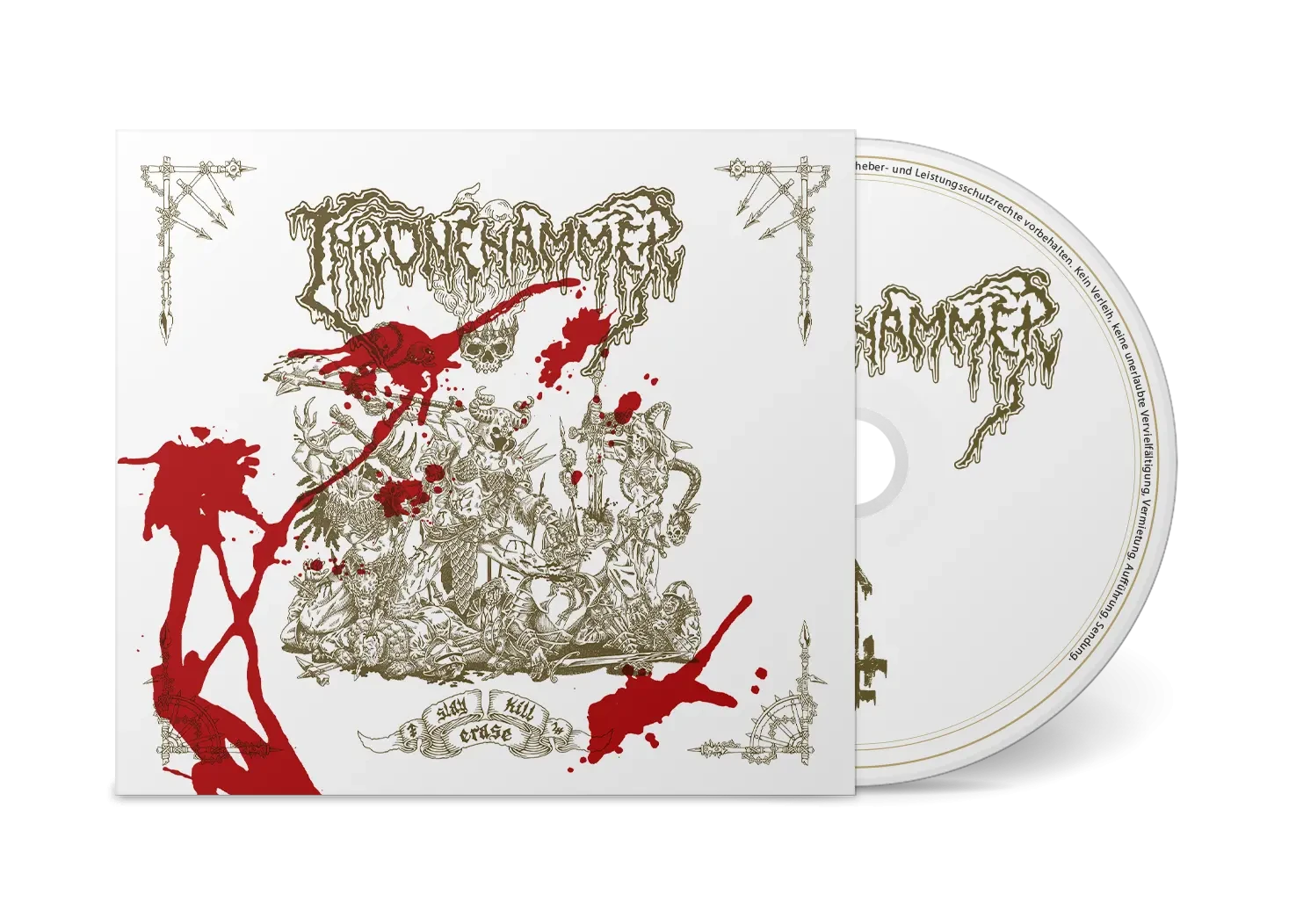 THRONEHAMMER · Slay | Kill | Erase | T-SHIRT+DIGIPAK CD (Doom Metal/Epic Metal/Death Metal/Heavy Metal CDs) · Picture 2