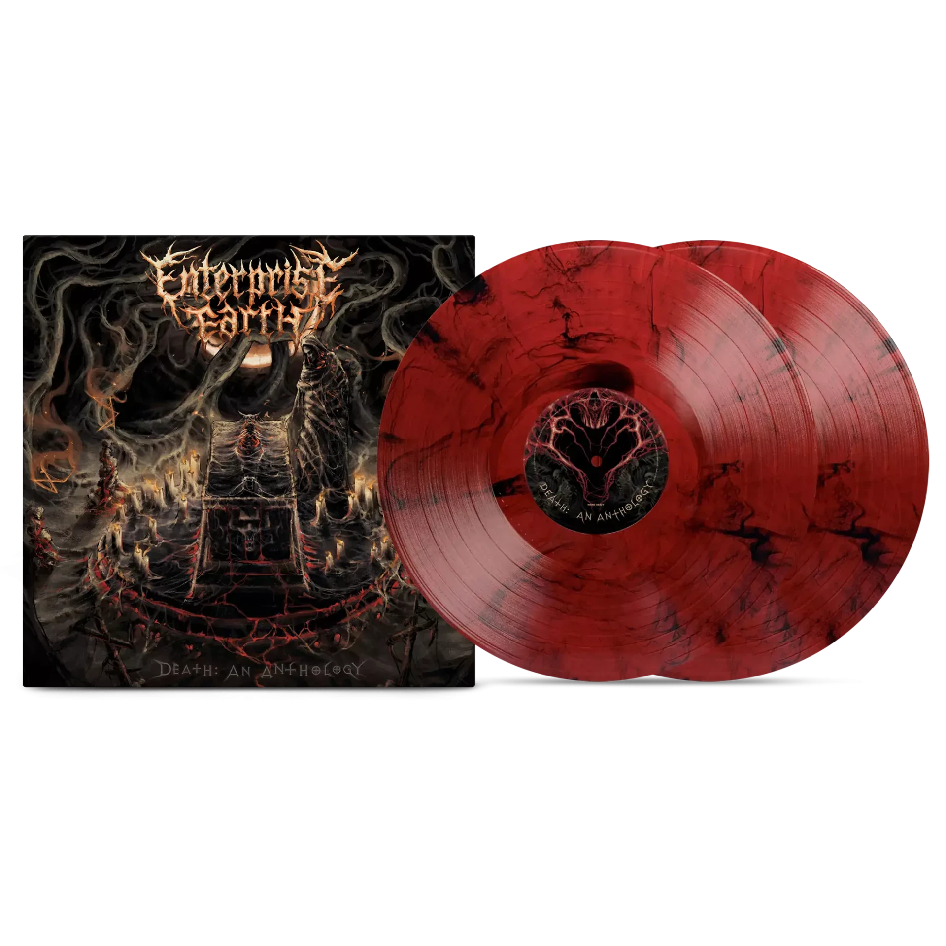 ENTERPRISE EARTH - Death: An Anthology · RUBY MARBLED 2LP (Deathcore Vinyl)