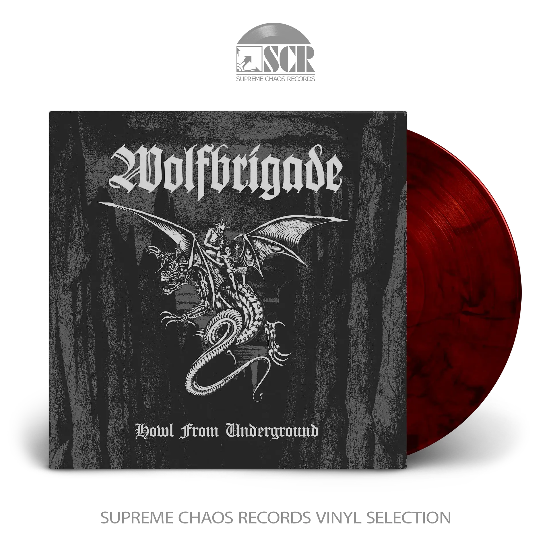 WOLFBRIGADE · Howl From Underground | RED/BLACK MARBLED LP (Crust Punk/Death Metal Vinyl)