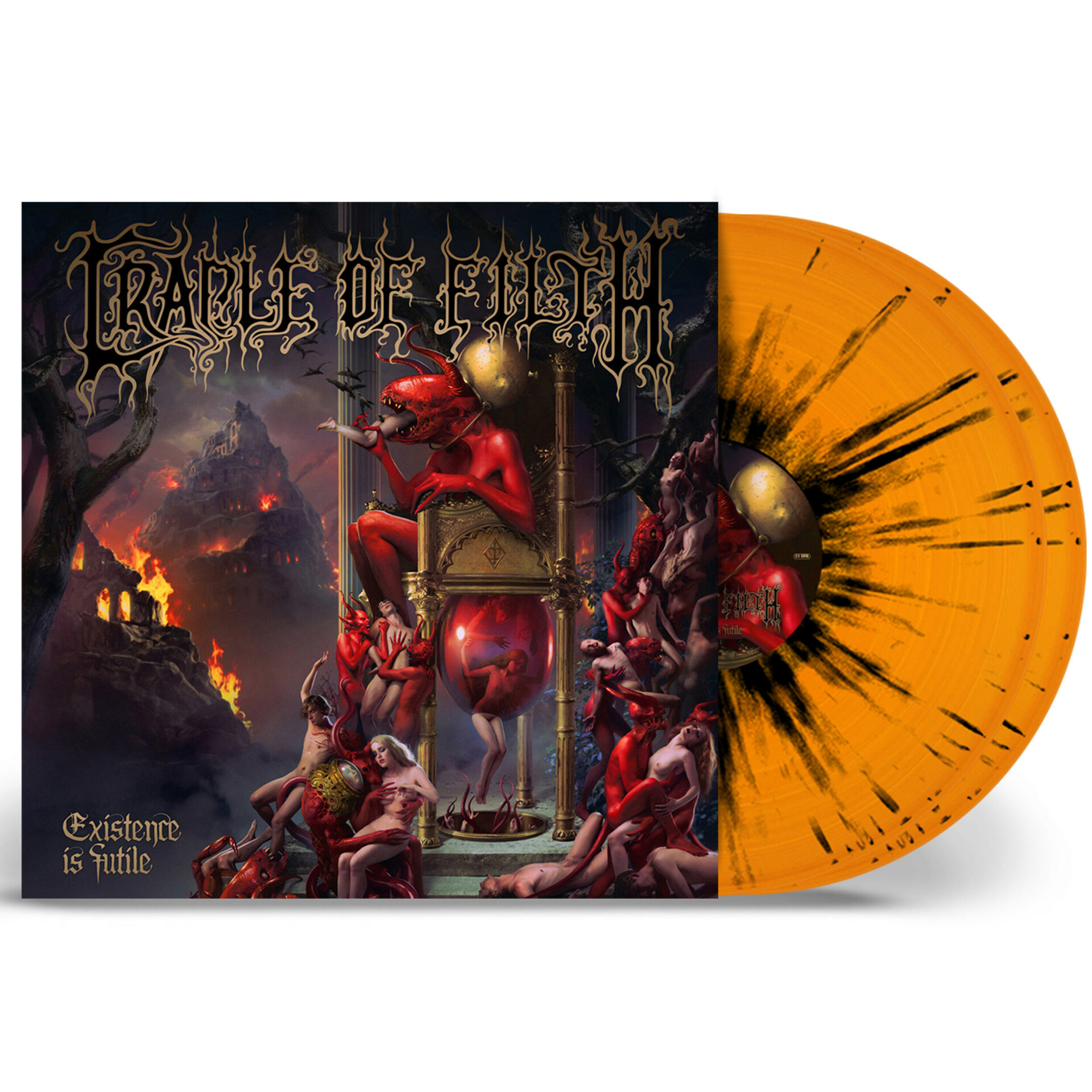 CRADLE OF FILTH - Existence Is Futile · ORANGE/BLACK 2LP (Black Metal Vinyl)