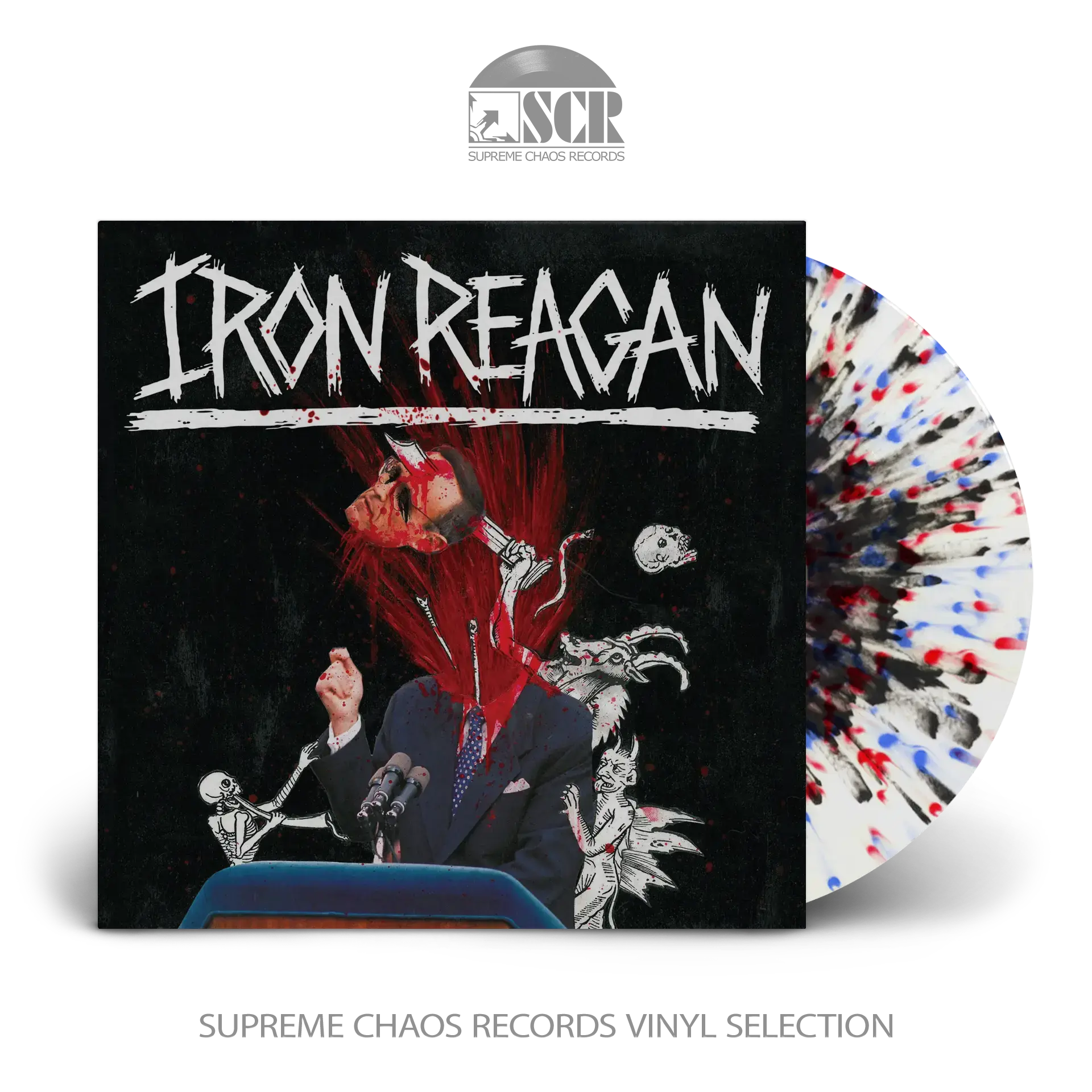IRON REAGAN · The Tyranny of Will | WHITE/RED/BLUE/BLACK SPLATTER LP (Thrash Metal/Hardcore Vinyl)