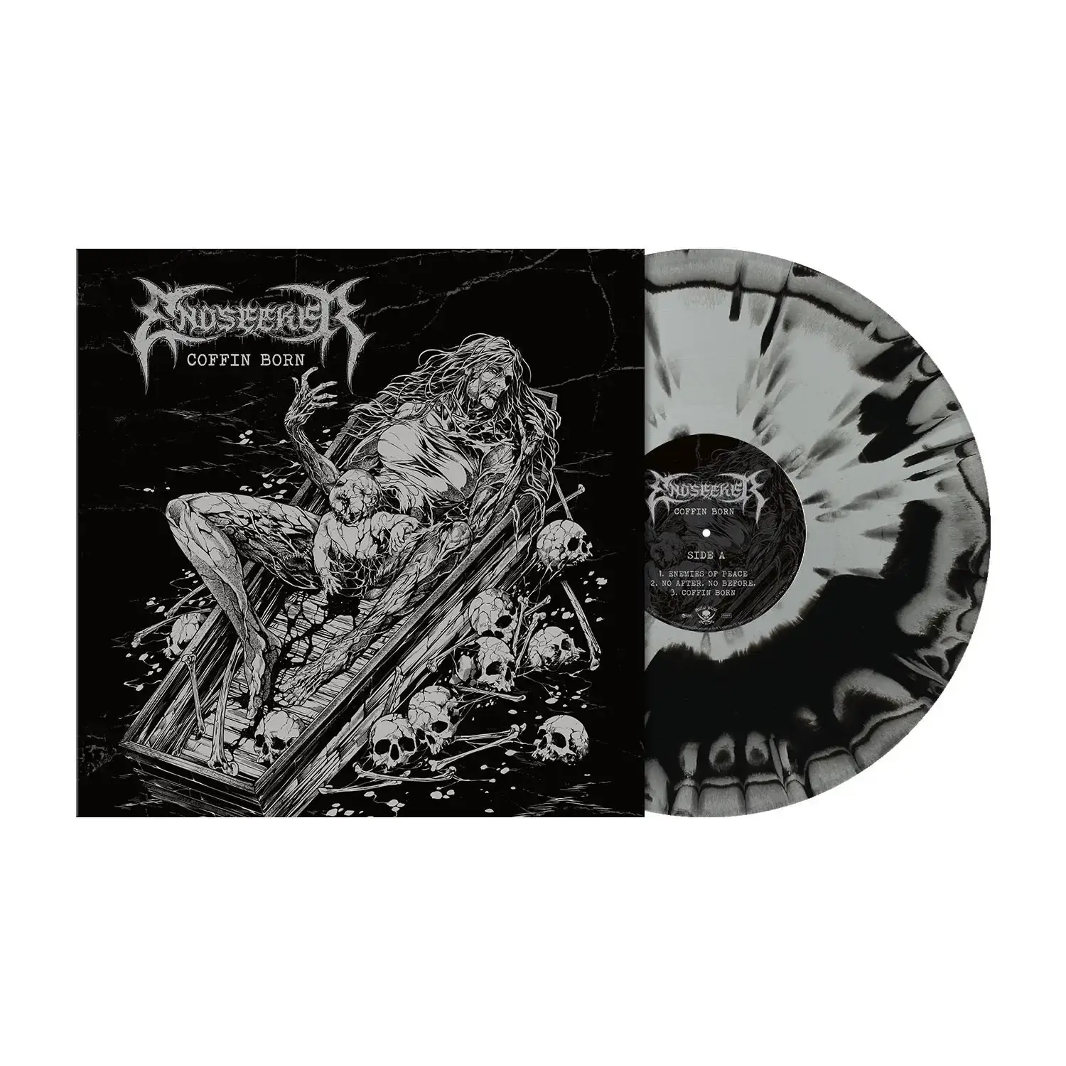 ENDSEEKER · Coffin Born | SILVER/BLACK MARBLED LP (Death Metal Vinyl)
