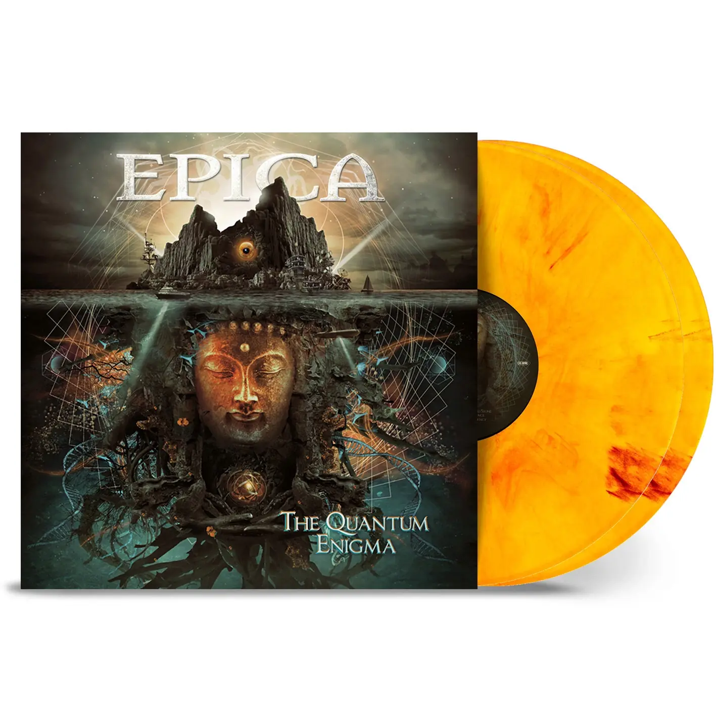 EPICA · The Quantum Enigma | SOLID YELLOW/RED MARBLED 2LP (Symphonic Metal Vinyl)