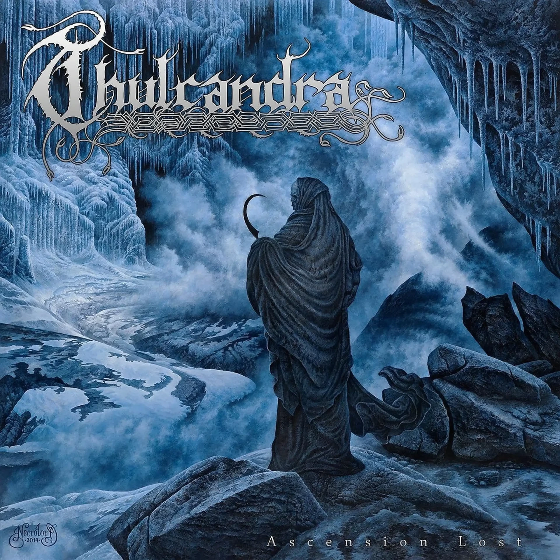 THULCANDRA · Ascension Lost | WHITE BLACK BLUE MARBLED 2LP (Black Metal Vinyl) · Picture 1