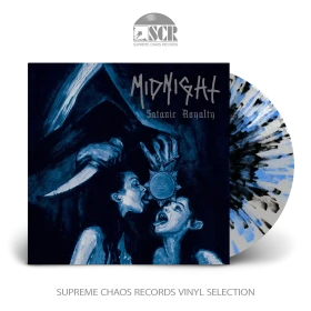 MIDNIGHT · Satanic Royalty | SILVER/BLUE/BLACK SPLATTER LP (Black Metal Vinyl)