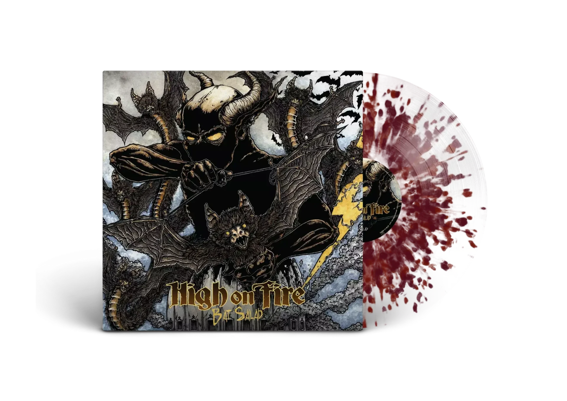 HIGH ON FIRE - Bat Salad · CLEAR/GRAPE/RUBY SPLATTER LP