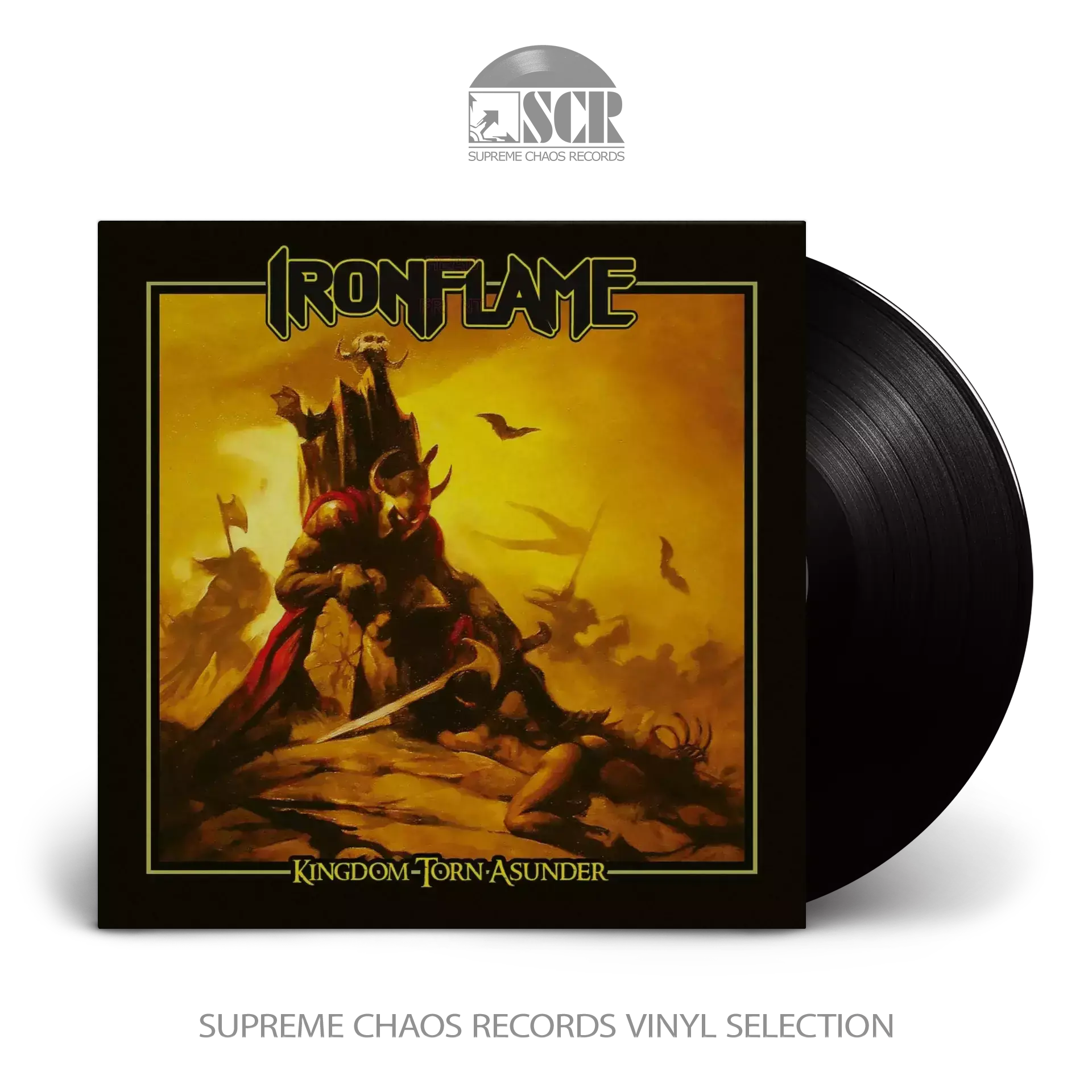 IRONFLAME · Kingdom Torn Asunder | BLACK LP (Heavy Metal Vinyl)
