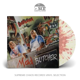 DESTRUCTION · Mad Butcher | CLEAR/YELLOW/RED FIRE SPLATTER LP (Thrash Metal Vinyl)