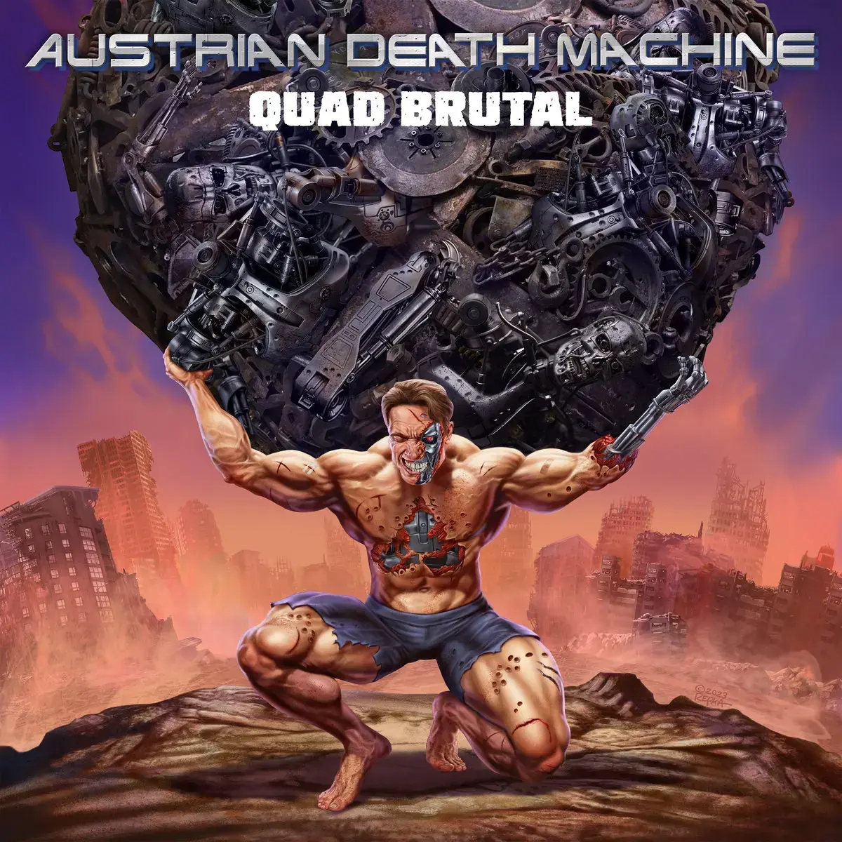 AUSTRIAN DEATH MACHINE · Quad Brutal | BLUE LP (Thrash Metal Vinyl) · Picture 1