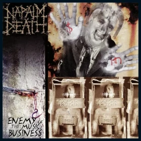 NAPALM DEATH · Enemy Of The Music Business | RED LP (Grindcore Vinyl) · Picture 1