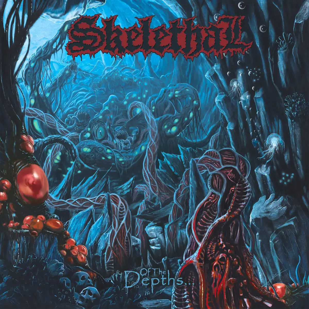 SKELETHAL · Of The Depths | BLUE CLOUDY LP (Death Metal Vinyl) · Picture 1