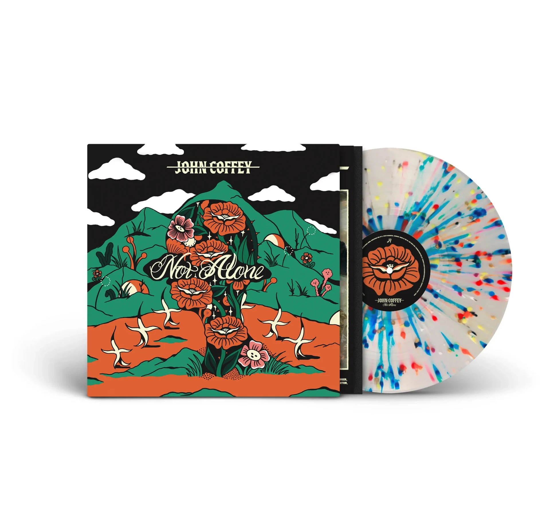 JOHN COFFEY · Not Alone | CRISTELLO MIX SPLATTER LP (Hardcore Vinyl) · Picture 2
