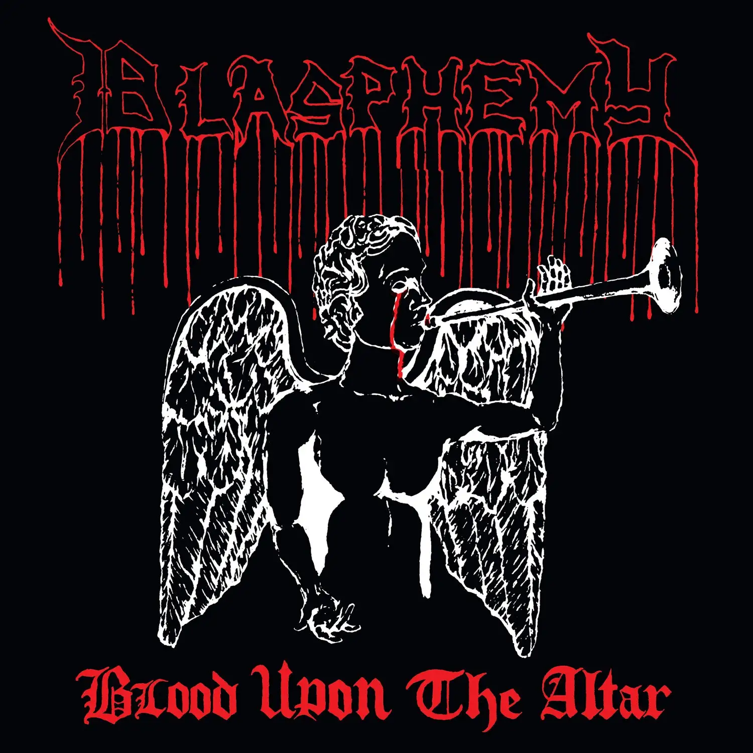 BLASPHEMY · Blood Upon The Altar | BLACK LP (Black Metal Vinyl) · Picture 1