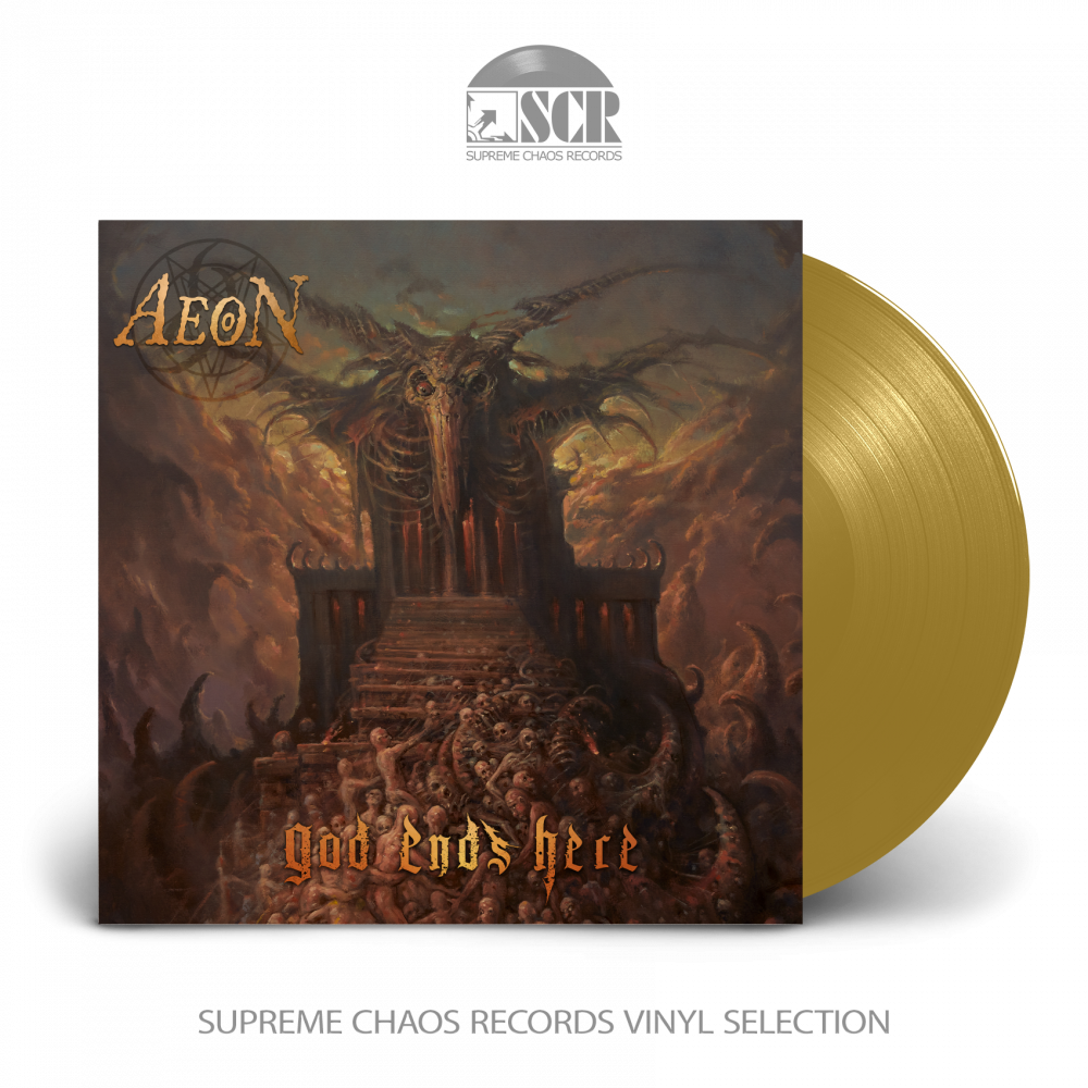 AEON · God Ends Here | GOLD LP (Death Metal Vinyl)