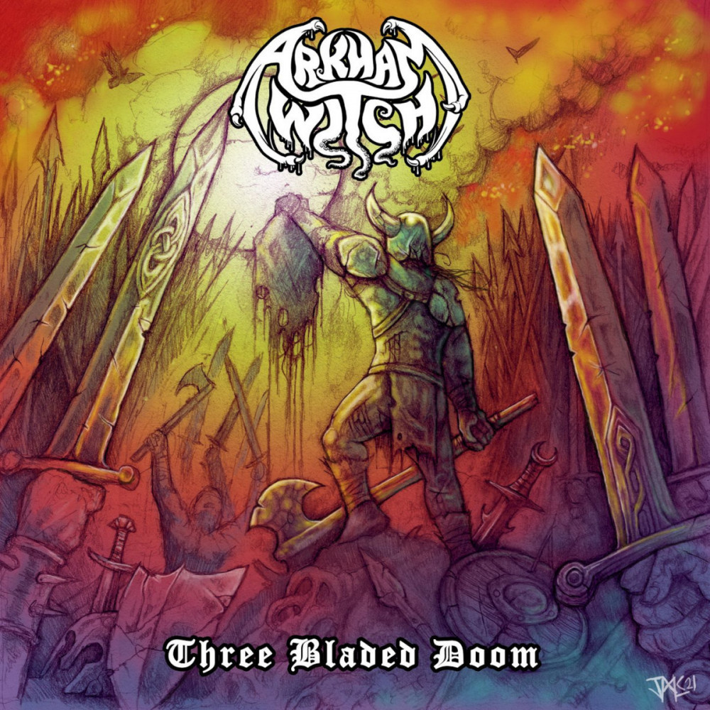 ARKHAM WITCH · Three Bladed Doom | VIOLET LP (Doom Metal Vinyl) · Picture 1