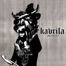 KAVRILA · Heretics I | CLEAR MARBLED WHITE/BLACK SPLATTER LP (Sludge/Doom Metal/Black Metal/Hardcore Vinyl) · Picture 1