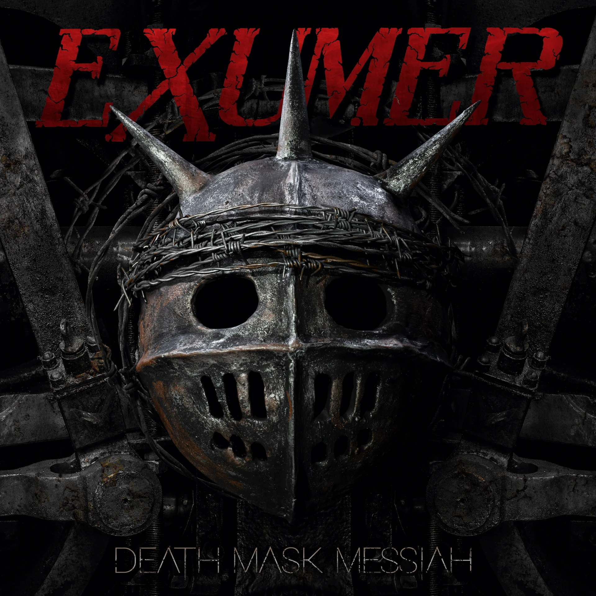 EXUMER · Death Mask Messiah | BLACK ICE SPLATTER LP (Thrash Metal Vinyl) · Picture 1