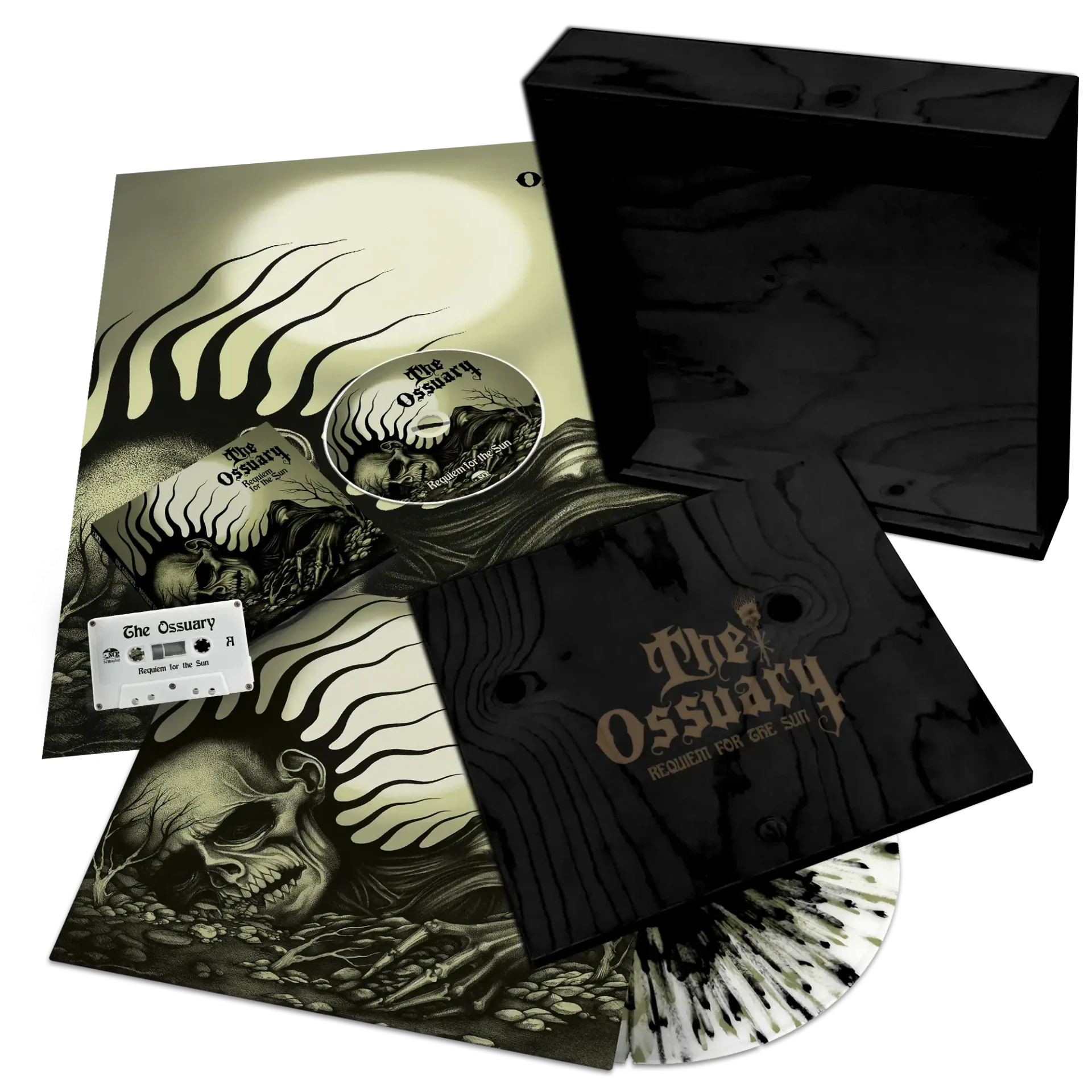 THE OSSUARY · Requiem For The Sun | WOODEN LP+MC+CD BOX (Doom Metal/Doom Rock/Occult Rock Vinyl)