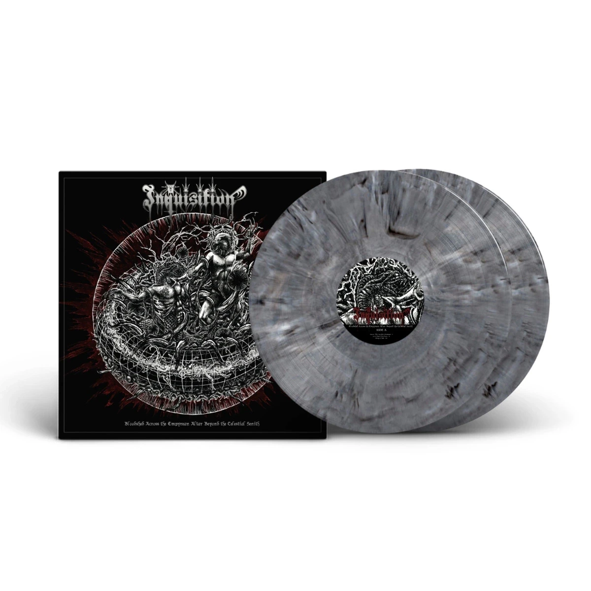 INQUISITION · Bloodshed Across the Empyrean Altar Beyond the Celestial Zenith | GREY MARBLED 2LP (Black Metal Vinyl) · Picture 2